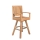 Teak swivel bar armchair