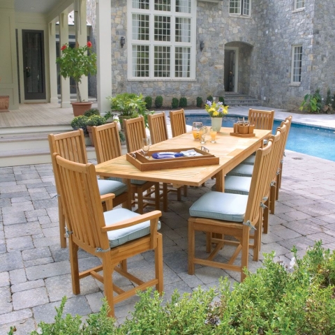 Teak extension table