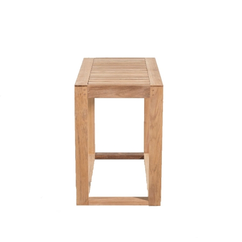 Casita rectangular high teak side table
