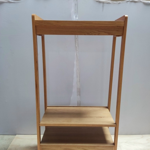 Oak Clothes Hanging Shelf