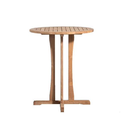 Round teak bar table