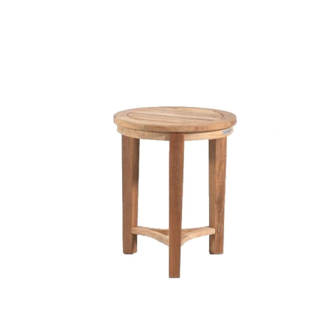 Round teak side table 1