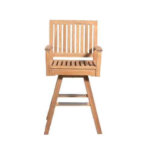 Teak swivel bar armchair