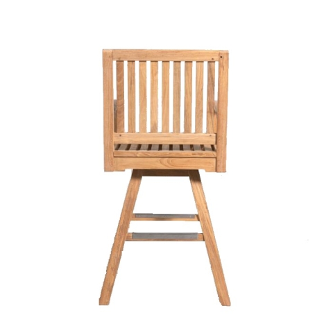 Teak swivel bar armchair